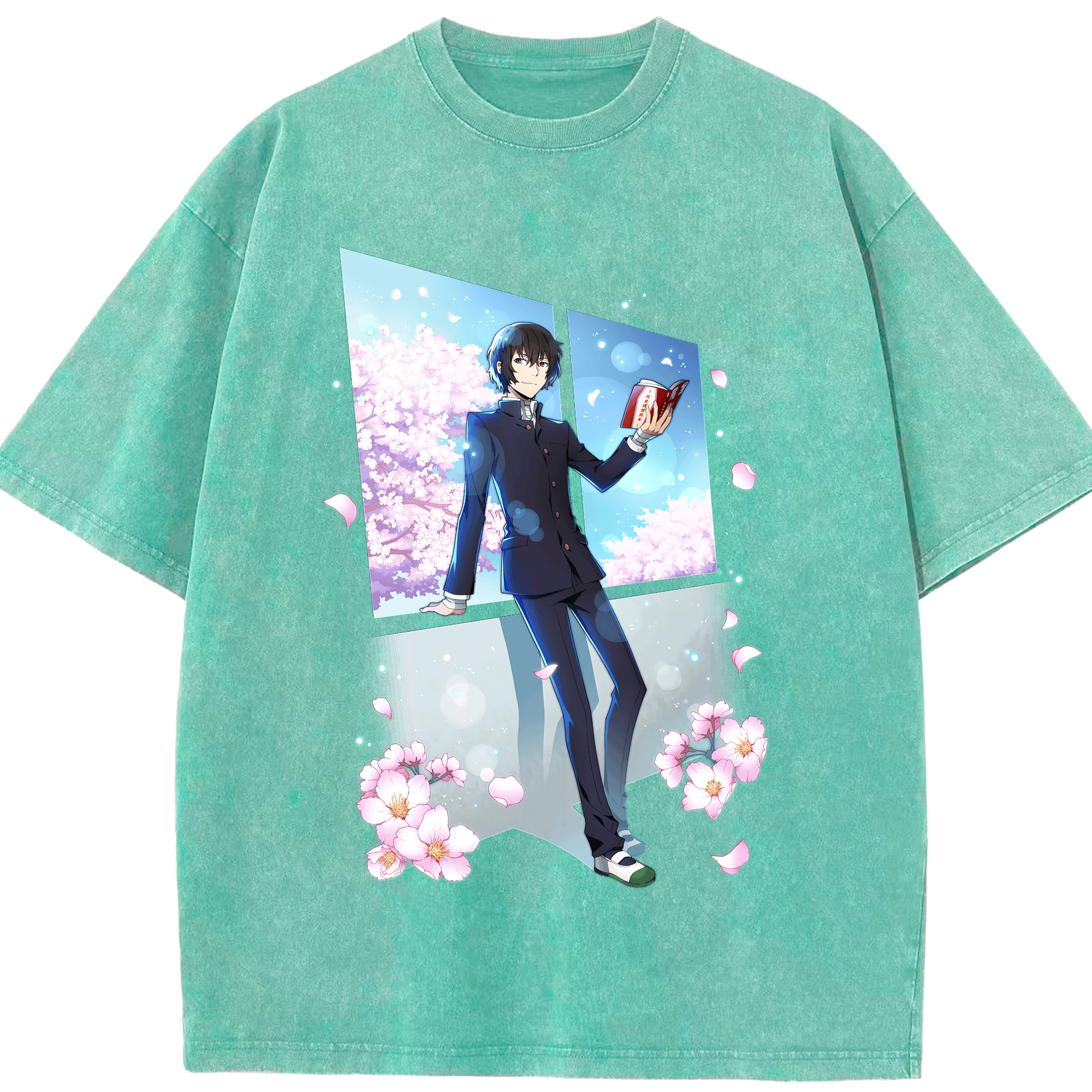 （画像用） 文豪ストレイドッグス Bungo Stray Dogs 綿100% ヴィンテージ風 半袖Tシャツ（フロントプリント）